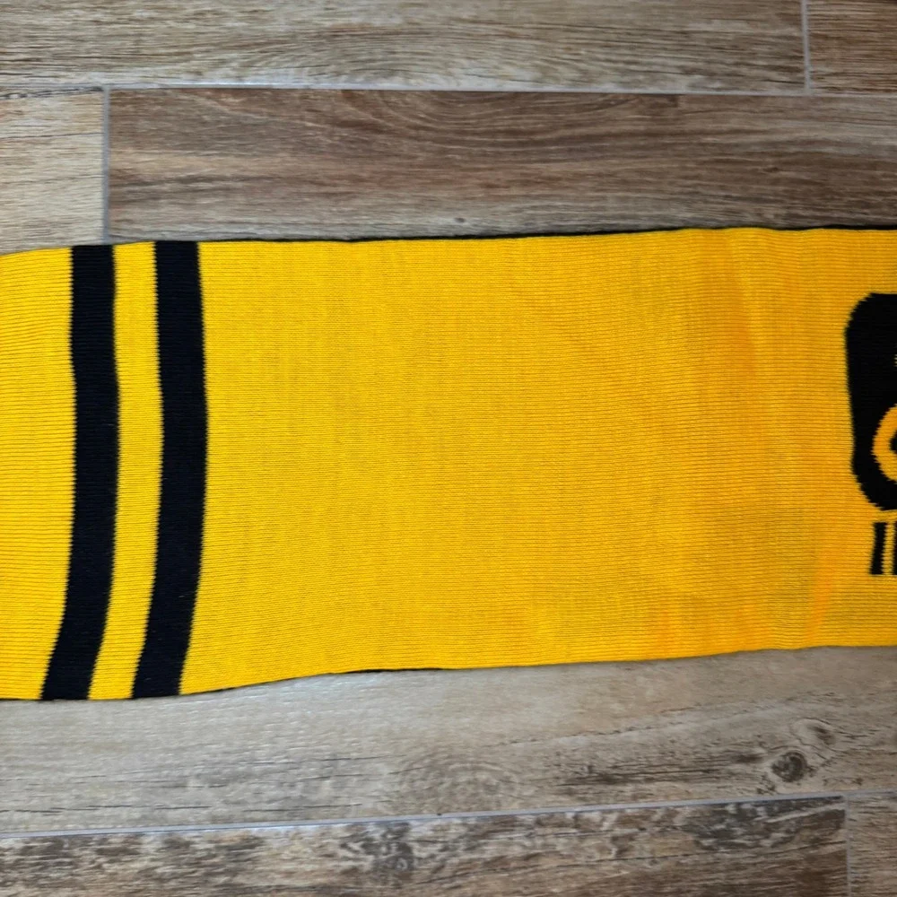 Interamerican Foods Corporation Yellow Black‎ Logo Scarf Fringe